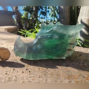 Green Fluorite Dragon Head